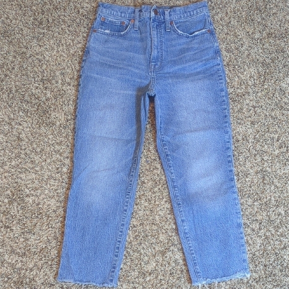 Madewell womens medium blue high rise classic straight jean - Picture 6 of 16